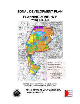 Zonal Development Plan Planning Zone- 'K-I'