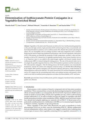 Determination of Isothiocyanate-Protein Conjugates in a Vegetable-Enriched Bread