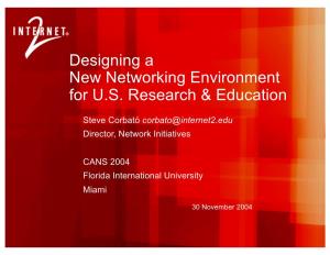 Designing a New Networking Environment for U.S. Research & Education