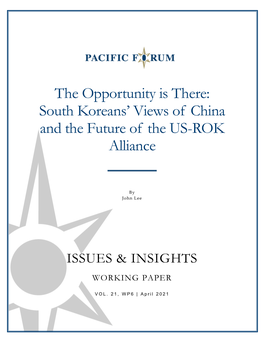 The Opportunity Is There: South Koreans' Views Of