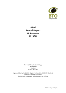 82Nd Annual Report & Accounts 2015/16