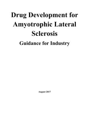 Drug Development for Amyotrophic Lateral Sclerosis Guidance for Industry