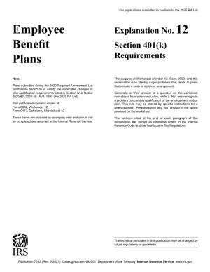 Section 401(K) Requirements