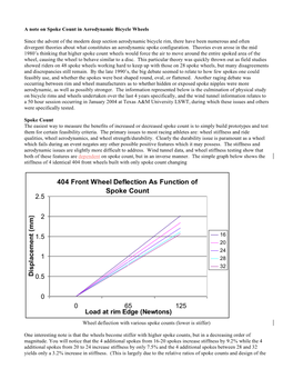A Note on Spoke Count in Aerodynamic Bicycle Wheels