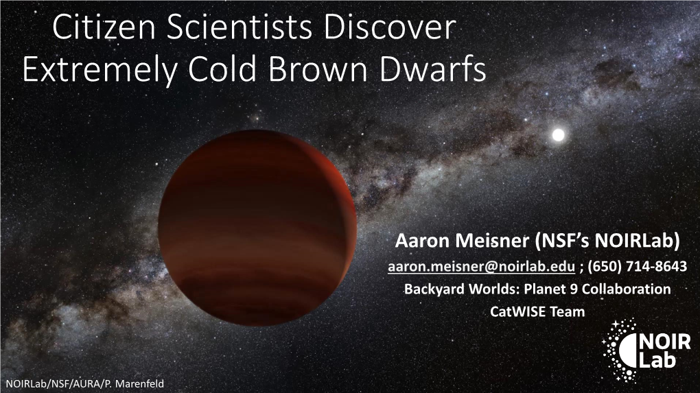 Citizen Scientists Discover Extremely Cold Brown Dwarfs
