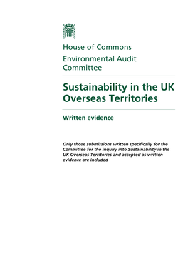 Sustainability in the UK Overseas Territories