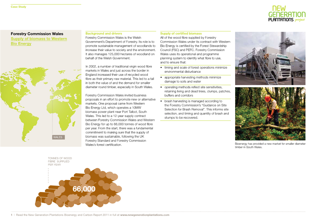 Forestry Commission Wales Supply of Biomass to Western Bio Energy