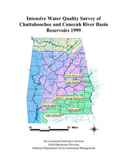 Intensive Water Quality Survey of Chattahoochee and Conecuh River Basin Reservoirs 1999