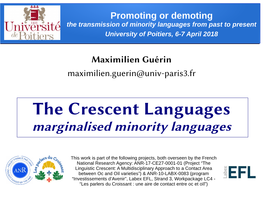 The Crescent Languages Marginalised Minority Languages