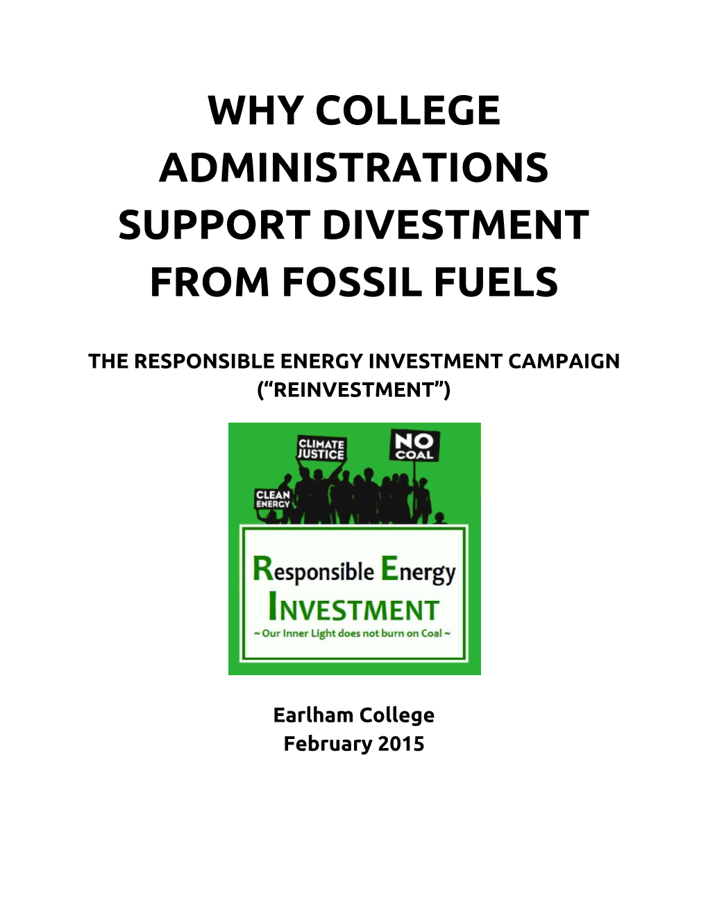 Why College Administrations Support Divestment from Fossil Fuels