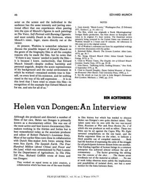 Helen Van Dongen:An Interview
