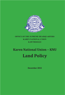 KNU Land Policy