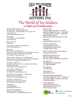 The World of Toy Soldiers 8/28/2015