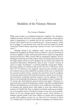 Modalities of the Visionary Moment