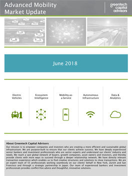 June 2018 Advanced Mobility Monthly Update