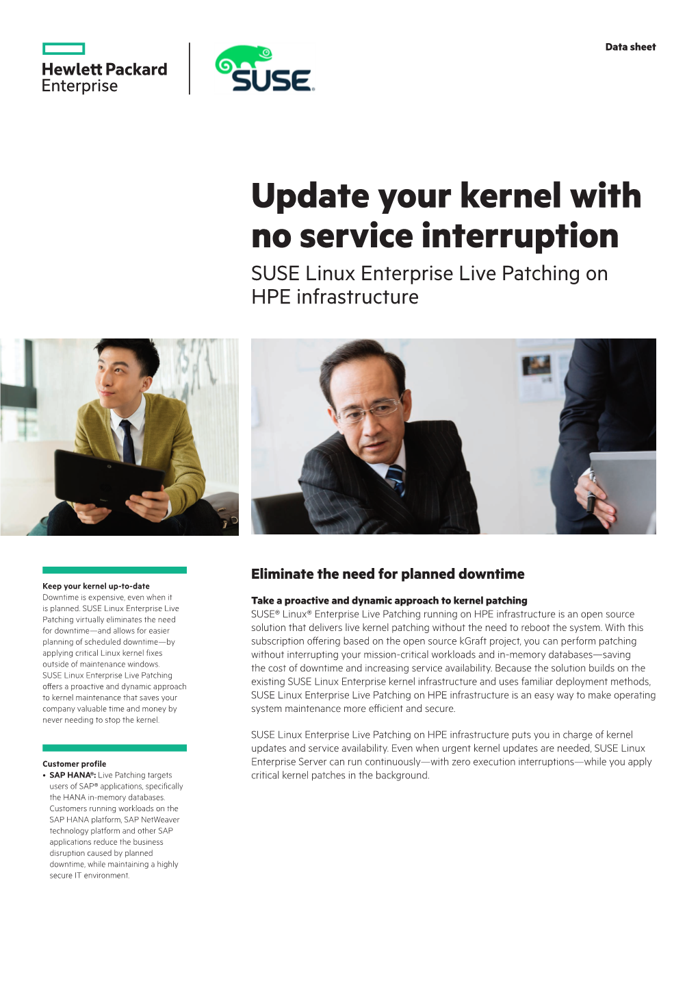 Update Your Kernel with No Service Interruption: SUSE Linux Enterprise