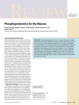 Phosphoproteomics for the Masses