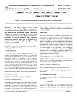 Lossless Image Compression and Decompression Using Huffman Coding