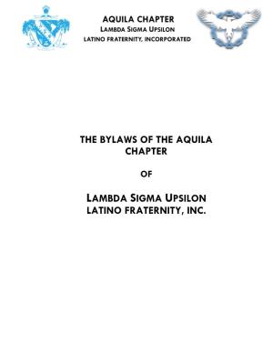 Lambda Sigma Upsilon Latino Fraternity, Inc