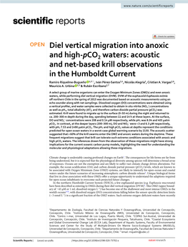 Diel Vertical Migration Into Anoxic and High-Pco2 Waters: Acoustic and Net-Based Krill Observations in the Humboldt Current