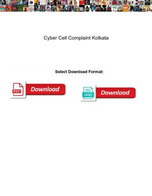 Cyber Cell Complaint Kolkata