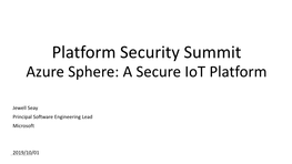 Azure Sphere Mcus for Hardware-Based Security Design Security Monitor