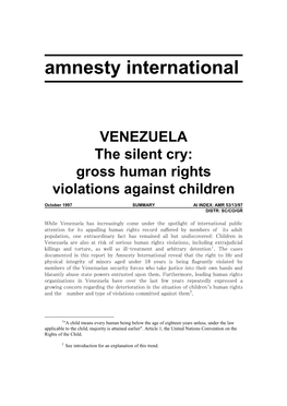 Gross Human Rights Violations Against Children