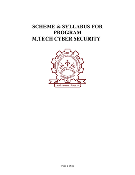 Scheme & Syllabus for Program