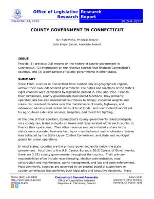 County Government in Connecticut