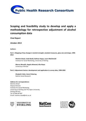 Retrospective Adjustment of Alcohol Consumption Data