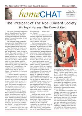 The President of the Noël Coward Society