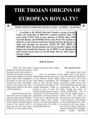 The Trojan Origins of European Royalty!