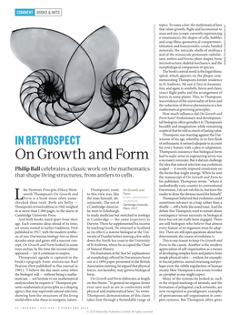 On Growth and Form
