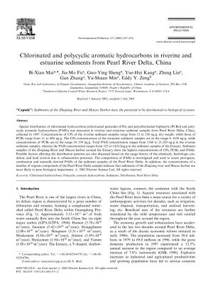 Chlorinated and Polycyclic Aromatic Hydrocarbons in Riverine and Estuarine Sediments from Pearl River Delta, China