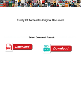 Treaty of Tordesillas Original Document
