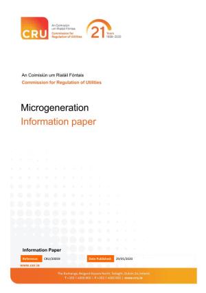 Microgeneration Information Paper