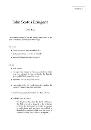 John Scotus Eriugena