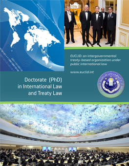 Doctorate (Phd) in International Law and Treaty Law Revised 11/2016