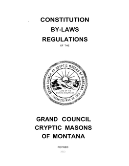 Constitution By-Laws Regulations Grand Council