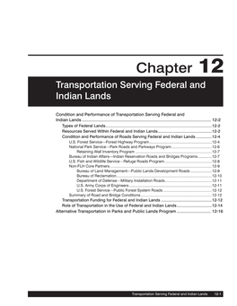 Chapter 12: Transportation Serving