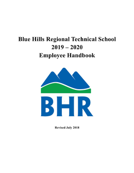 Blue Hills Regional Technical School 2019 – 2020 Employee Handbook