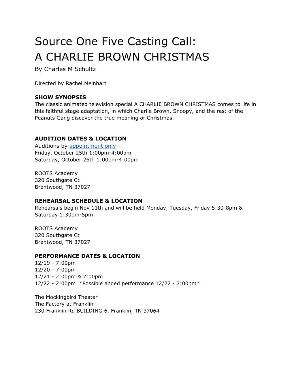A CHARLIE BROWN CHRISTMAS by Charles M Schultz