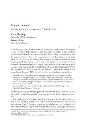 Introduction: Seneca in the English Tradition