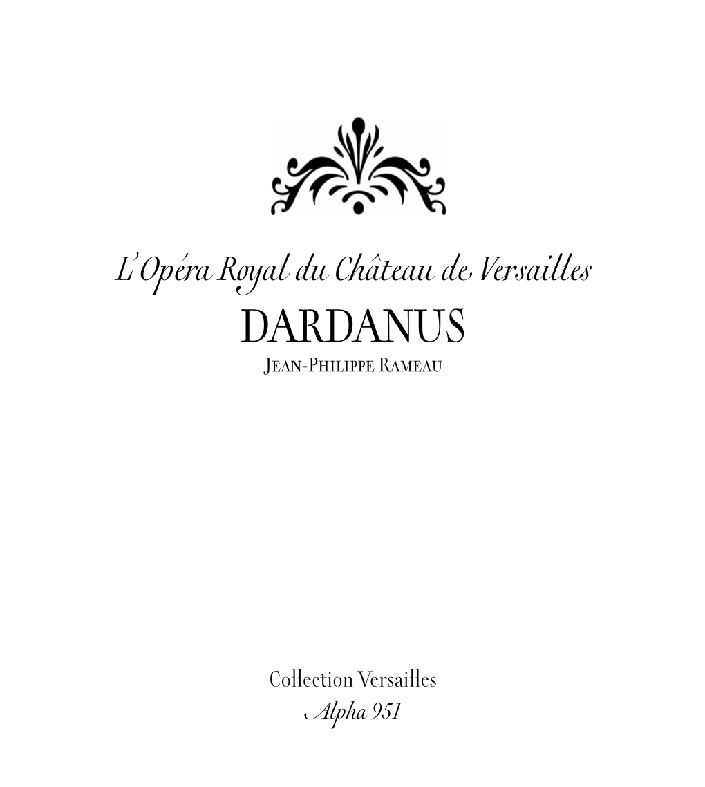 DARDANUS Jean-Philippe Rameau