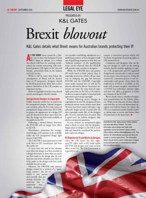 Brexit Blowout K&L Gates Details What Brexit Means for Australian Brands Protecting Their IP