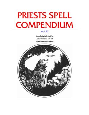 PRIESTS SPELL COMPENDIUM Ver 1.15