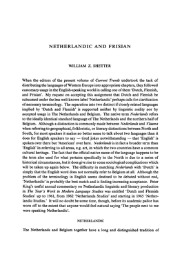 Netherlandic and Frisian