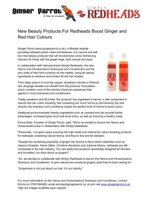 New Beauty Products for Redheads Boost Ginger and Red Hair Colours