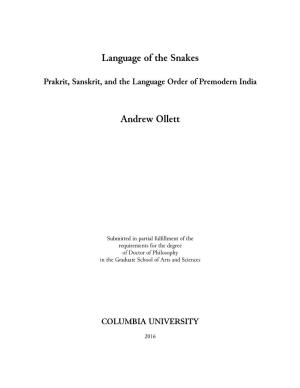 Prakrit, Sanskrit, and the Language Order of Premodern India