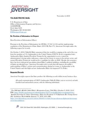 Nikki Haley's Resignation Letter, the HILL